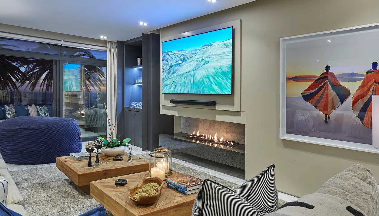 Heated pool and outdoor living terrace at Bakoven Palms Cape Town villa
