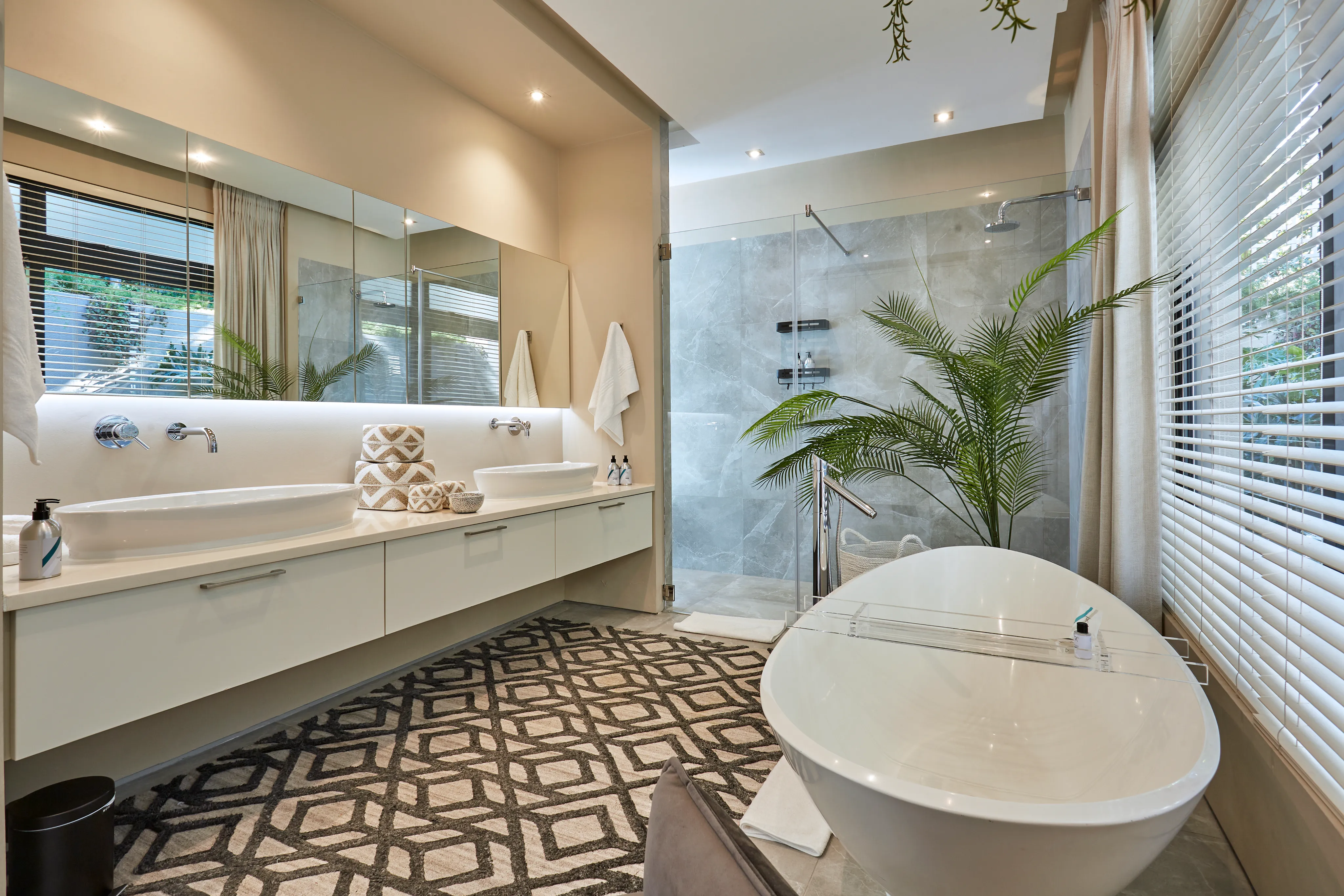 Ocean-facing bedroom at Bakoven Palms private villa in Cape Town