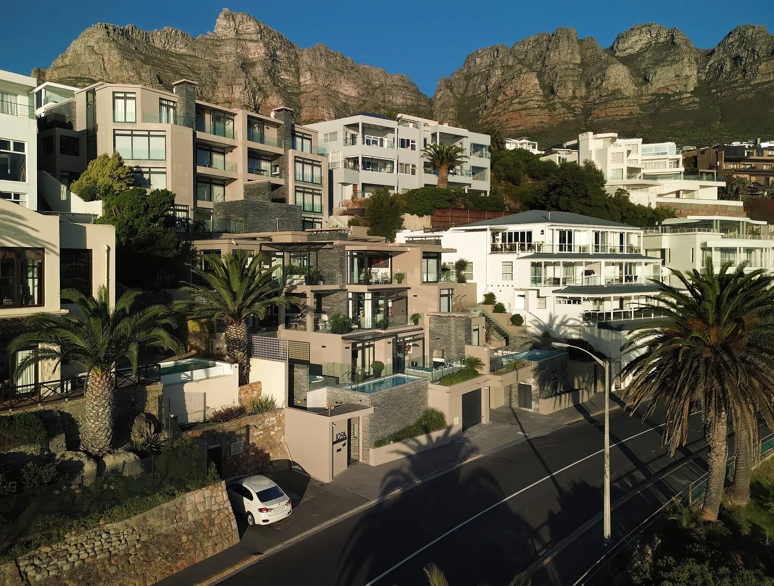 Ocean-view private Cape Town villa terrace at Bakoven Palms